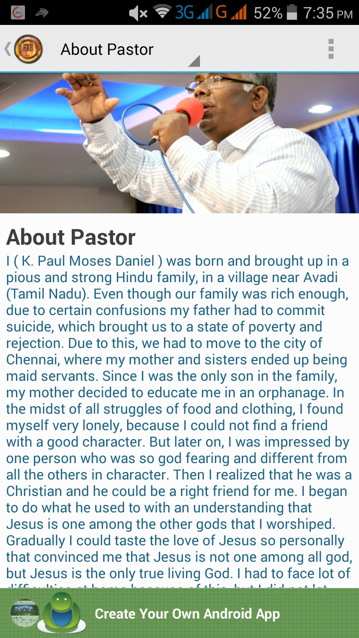 About Pastor